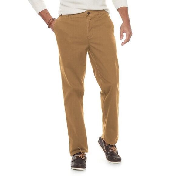 Sonoma Other - Sonoma Straight Fit Stretch Chino Pants Mens 30x32 Brown Flexwear NEW